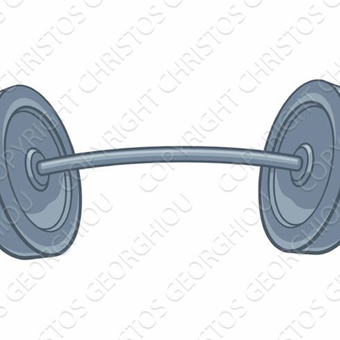 Cartoon Weights Barbell Illustration cover image.