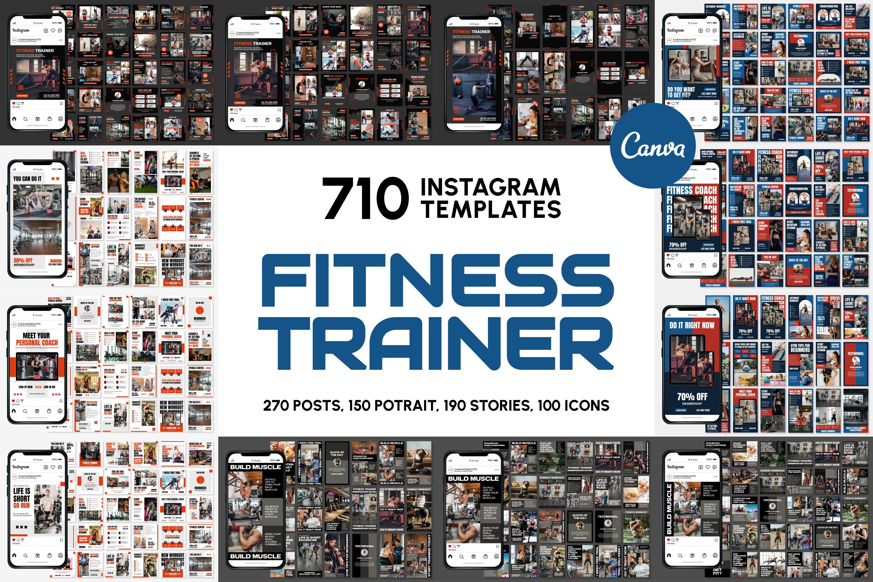Fitness Bundle Instagram | CANVA cover image.