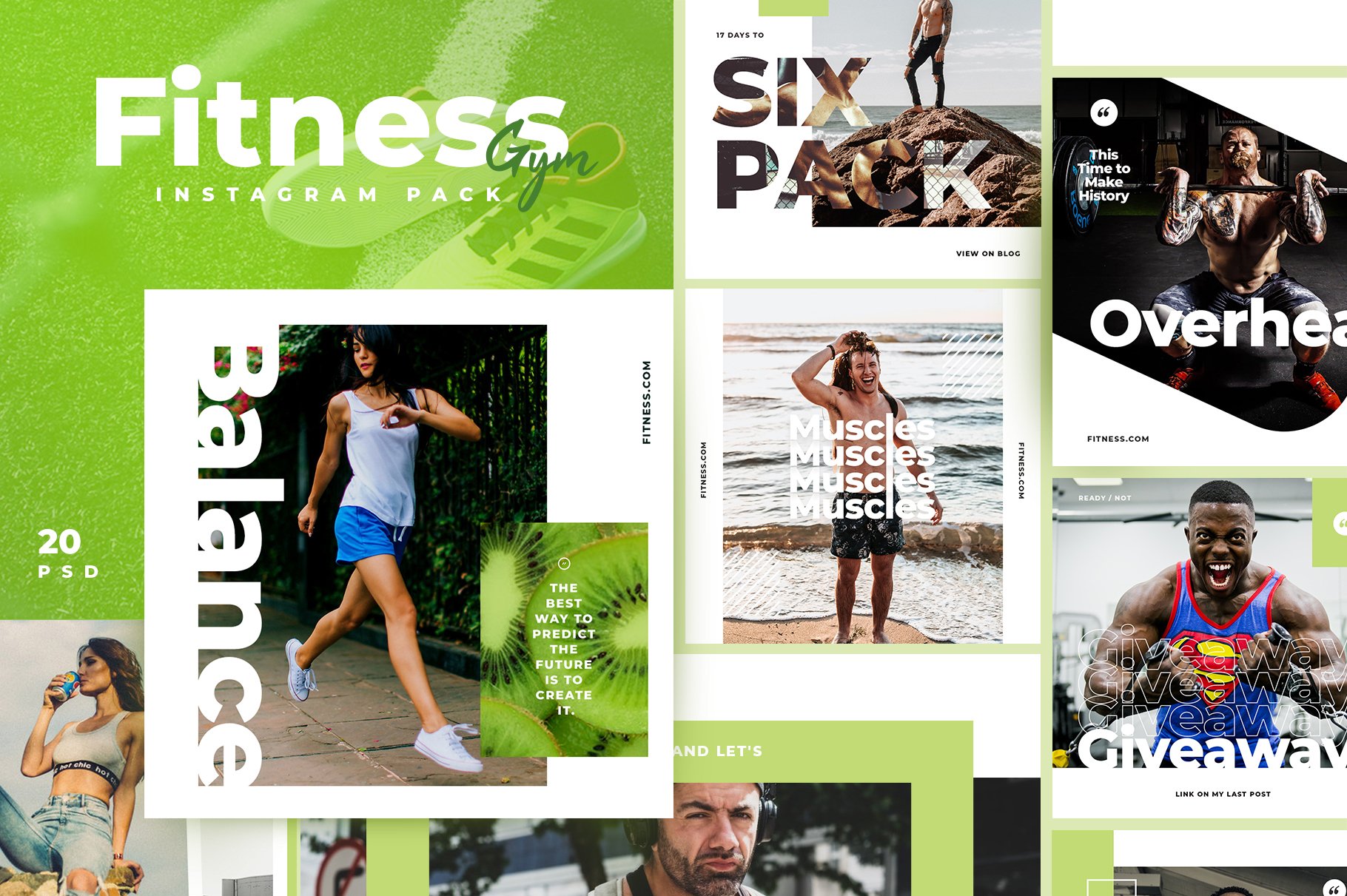 Fitness & Gym instagram pack cover image.