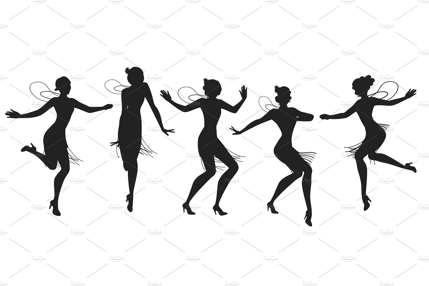 Five Flappers Dancing Charleston III cover image.