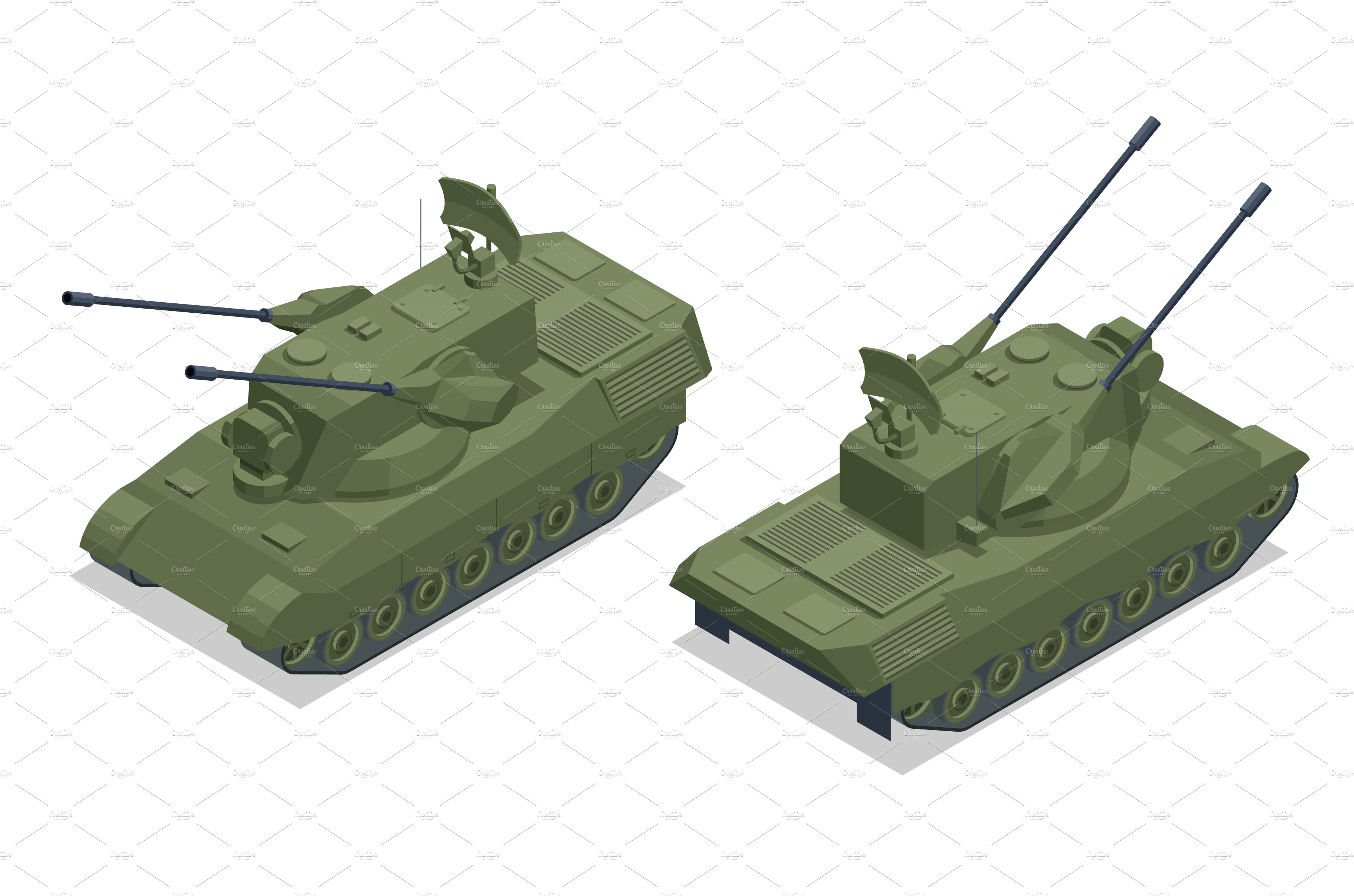 Isometric Flakpanzer Gepard, Self cover image.