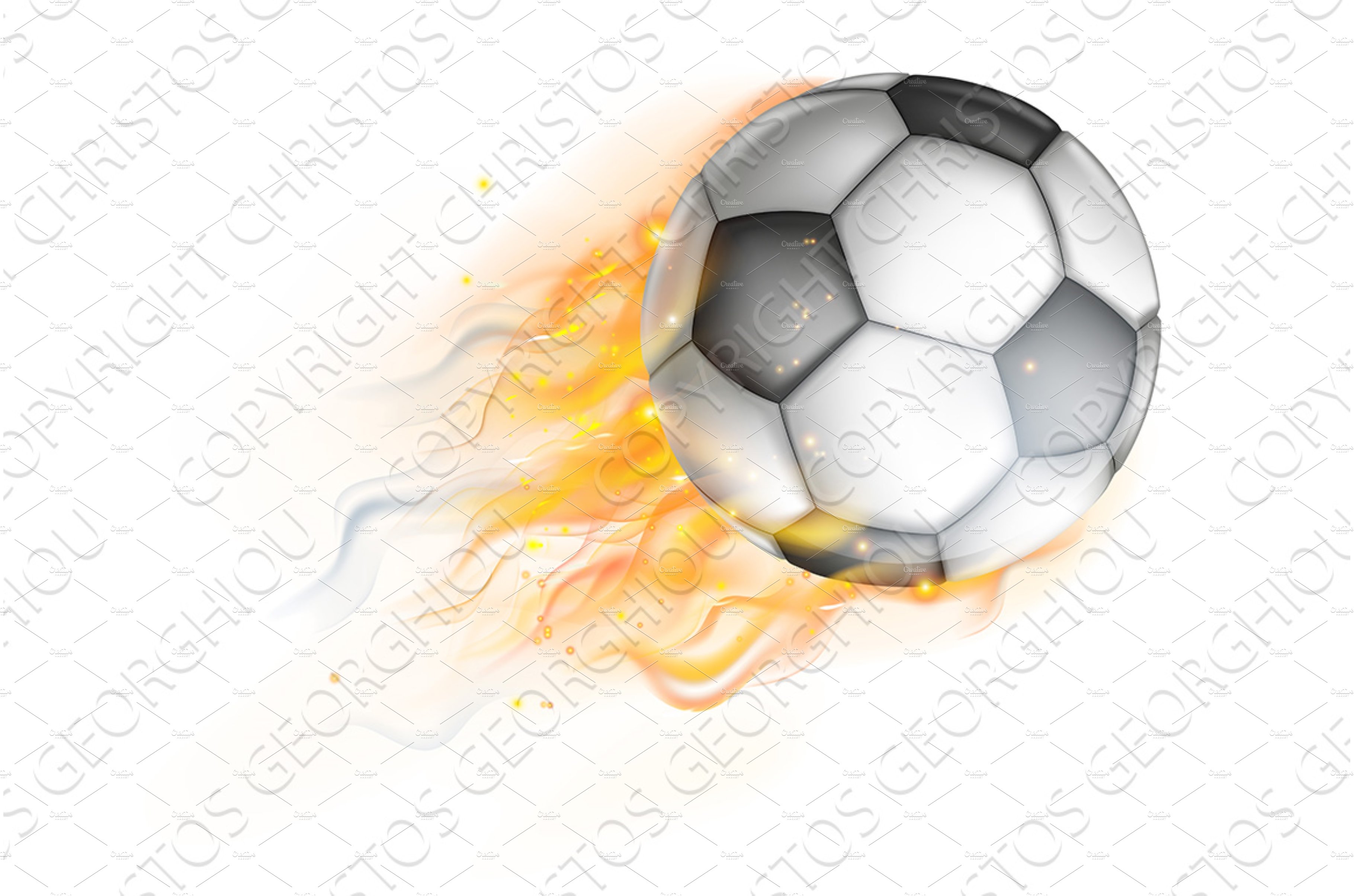 Soccer Football Ball Flame Fire cover image.