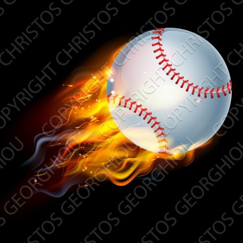 Baseball Ball on Fire cover image.