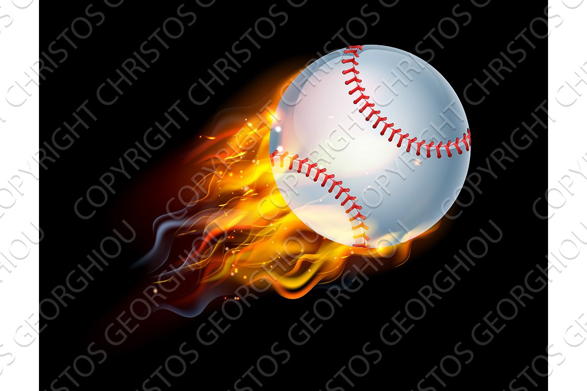 Baseball Ball on Fire cover image.