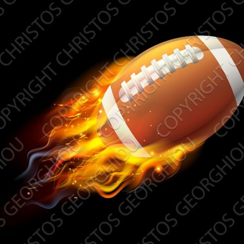 American Football Ball on Fire cover image.