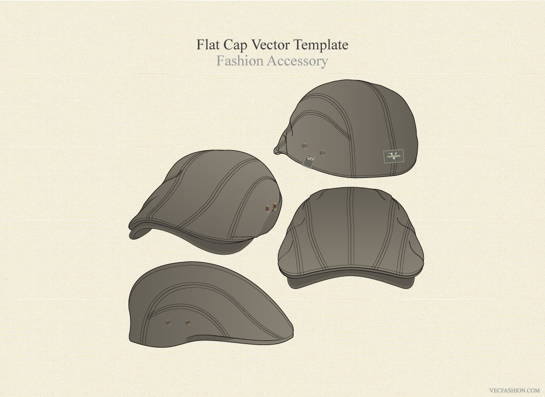 Flat Cap Vector Fashion Accessory cover image.