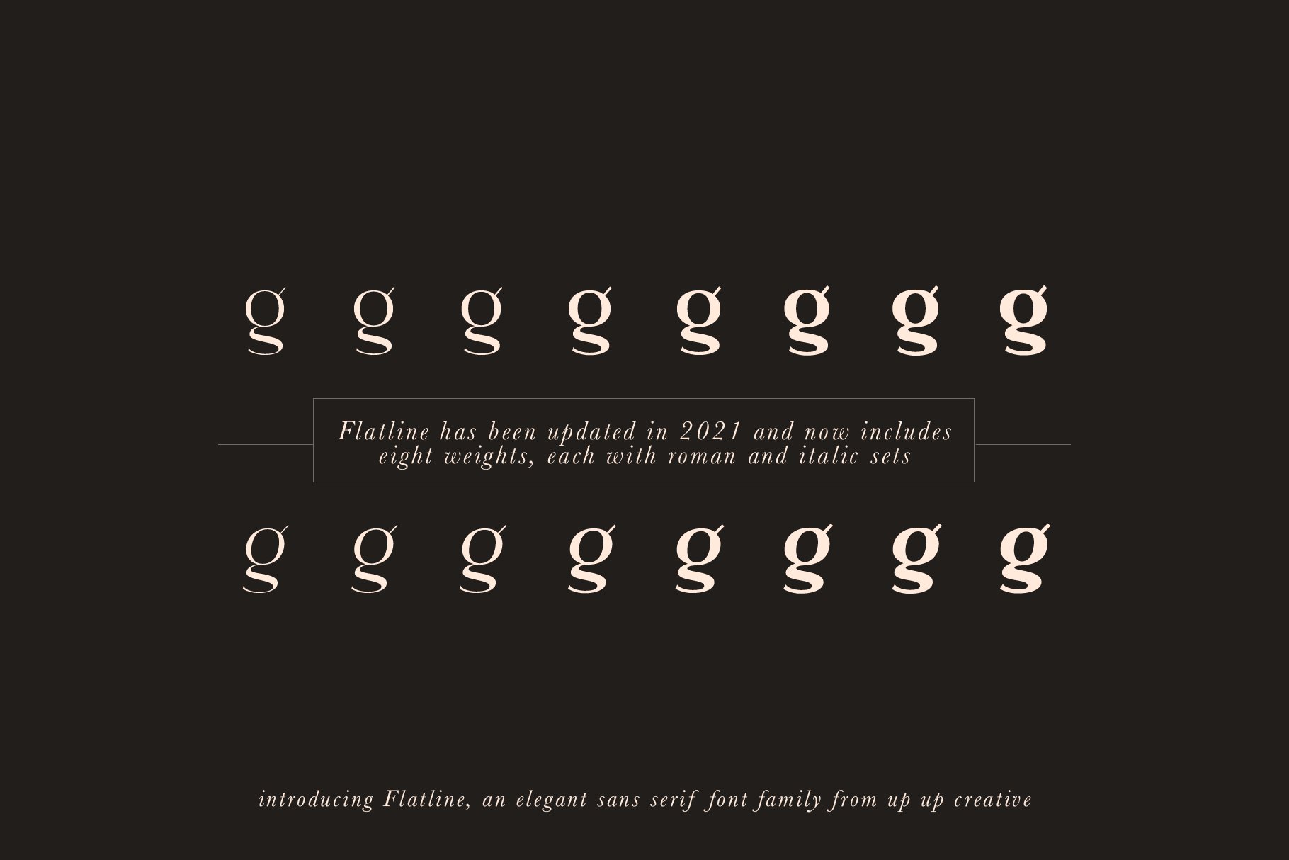 Flatline Sans Complete - 16 fonts preview image.