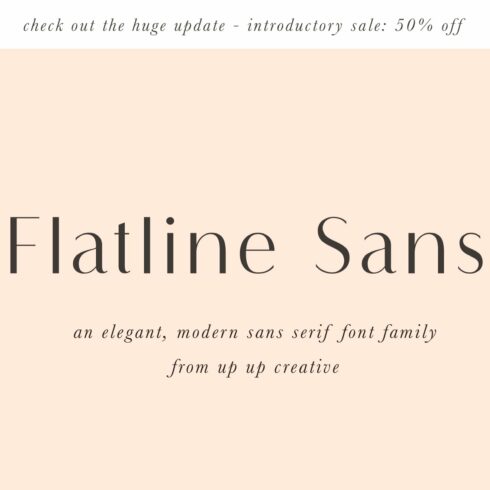 Flatline Sans Complete - 16 fonts cover image.
