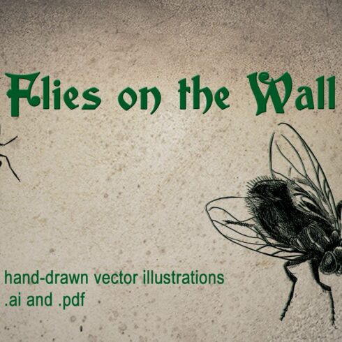 Houseflies Vector Illustration cover image.