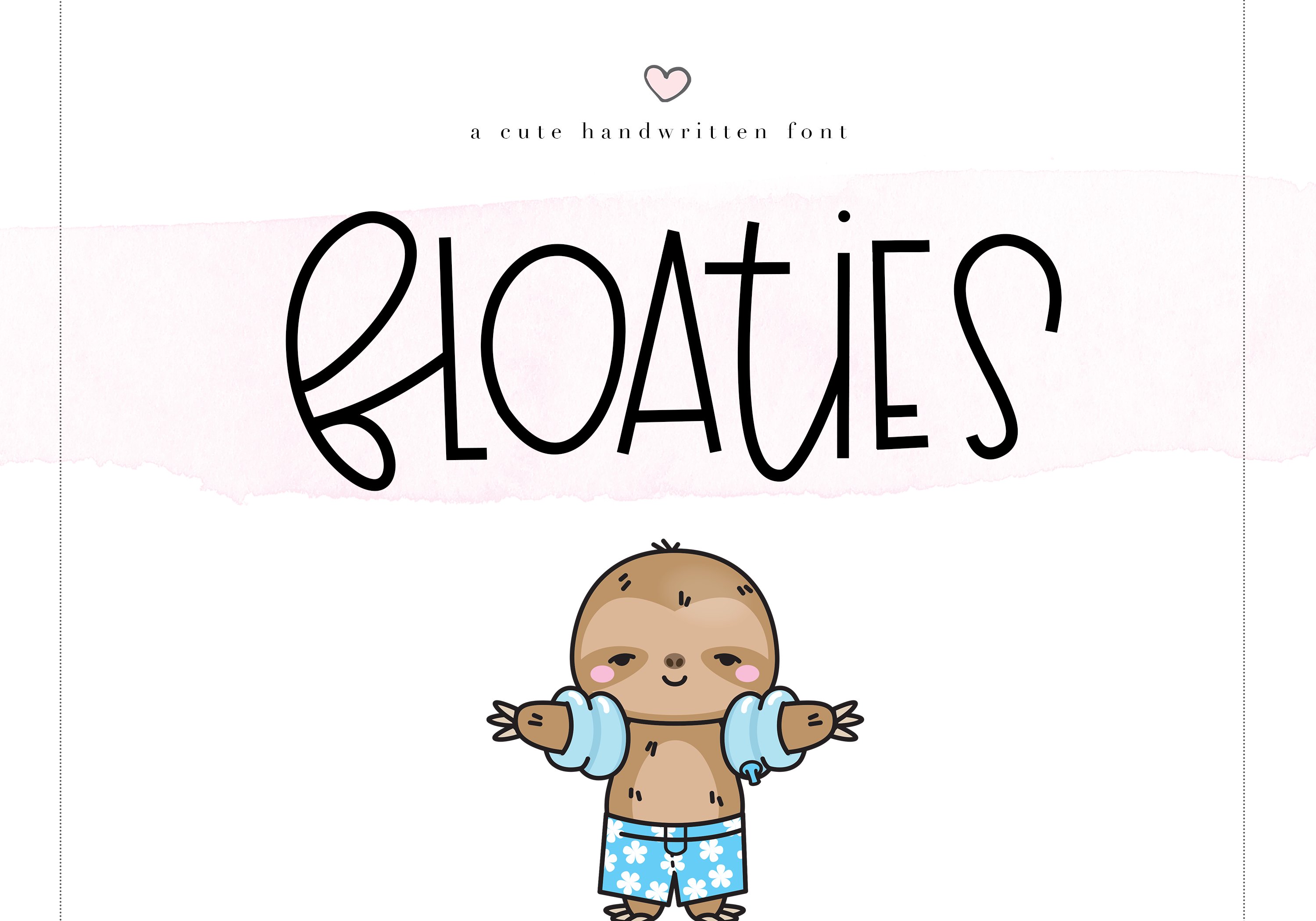Floaties - A Cute Handwritten Font cover image.