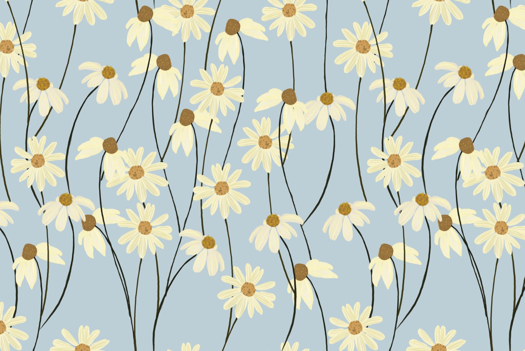Meadow floral cute pattern preview image.