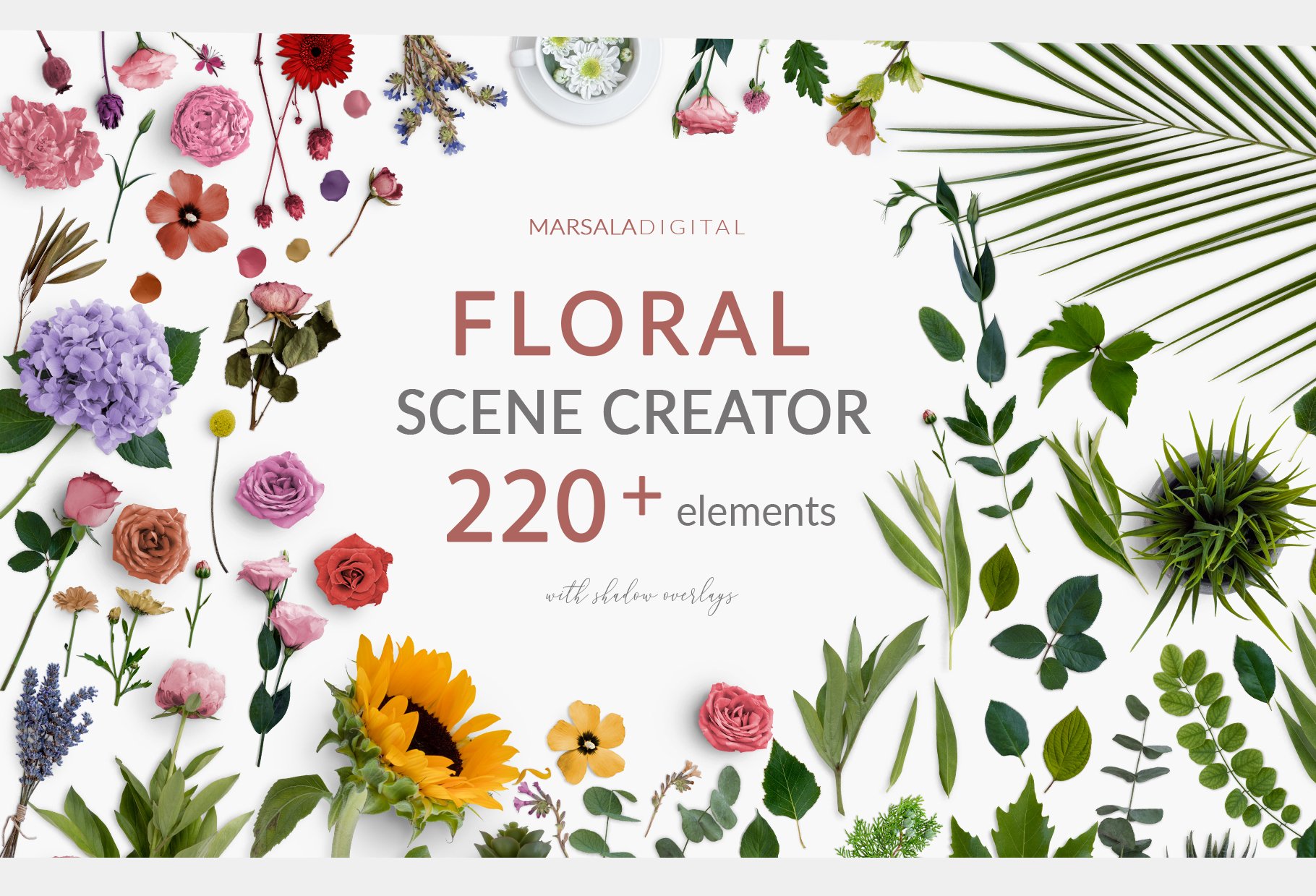 Floral and Greenery Scene Creator cover image.