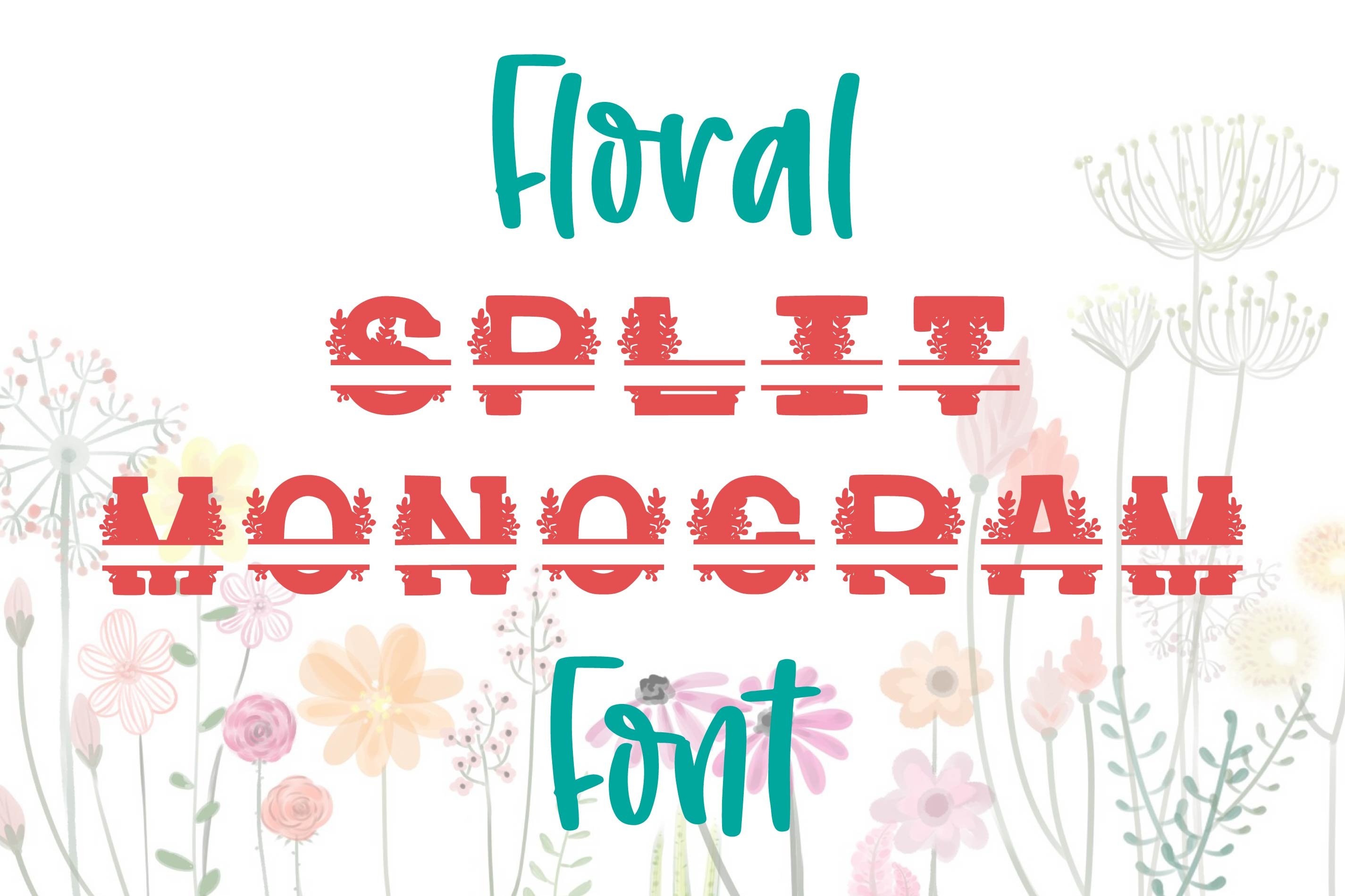 Floral Split Monogram Flower Font cover image.