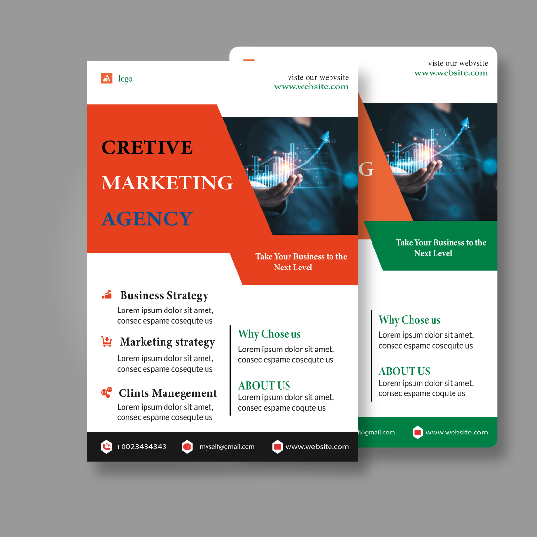 flyer for digital marketing expert preview image.