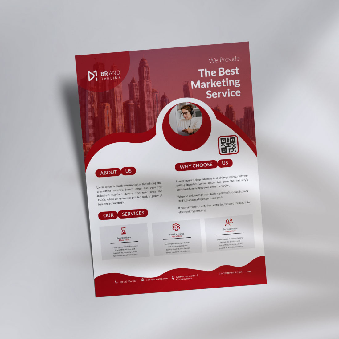 Corporate business flyer design template cover image.