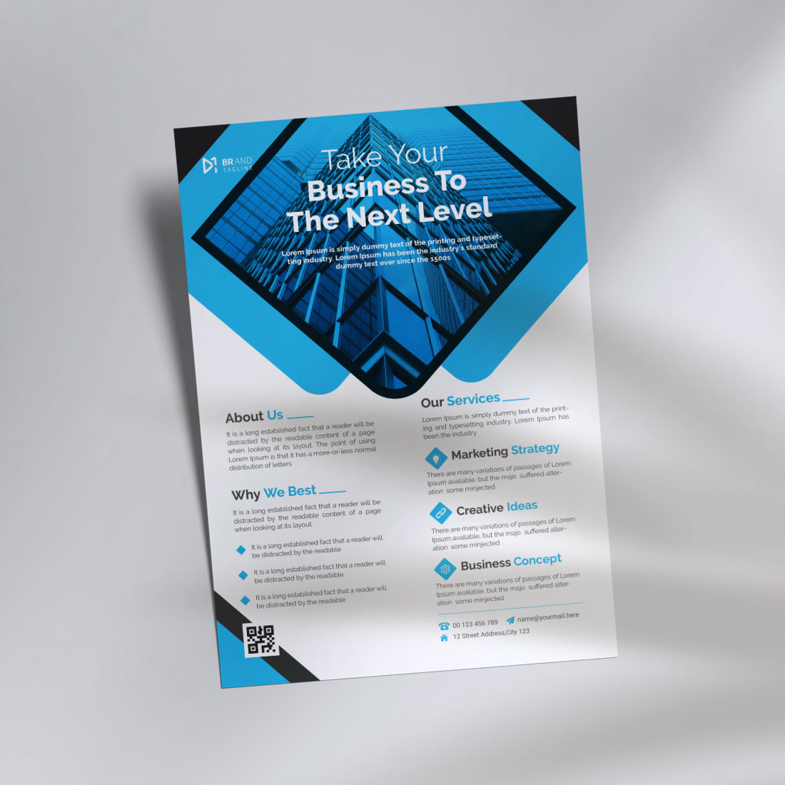 Creative and professional corporate business flyer template cover image.