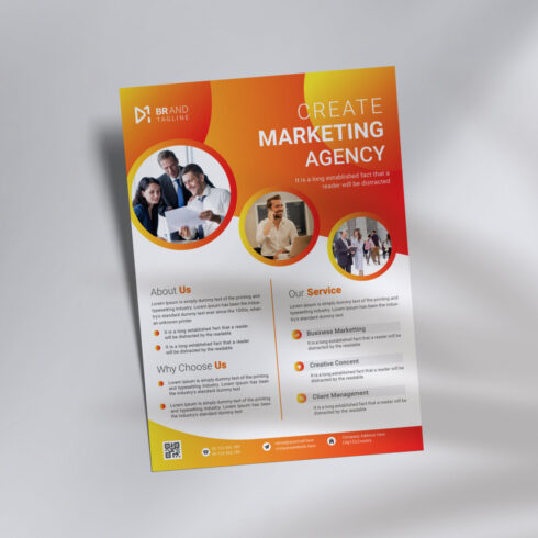 Modern business flyer template cover image.