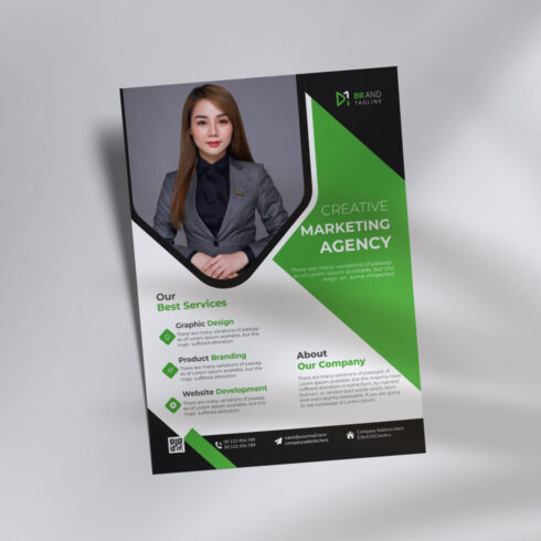 Creative and professional corporate business flyer design template cover image.