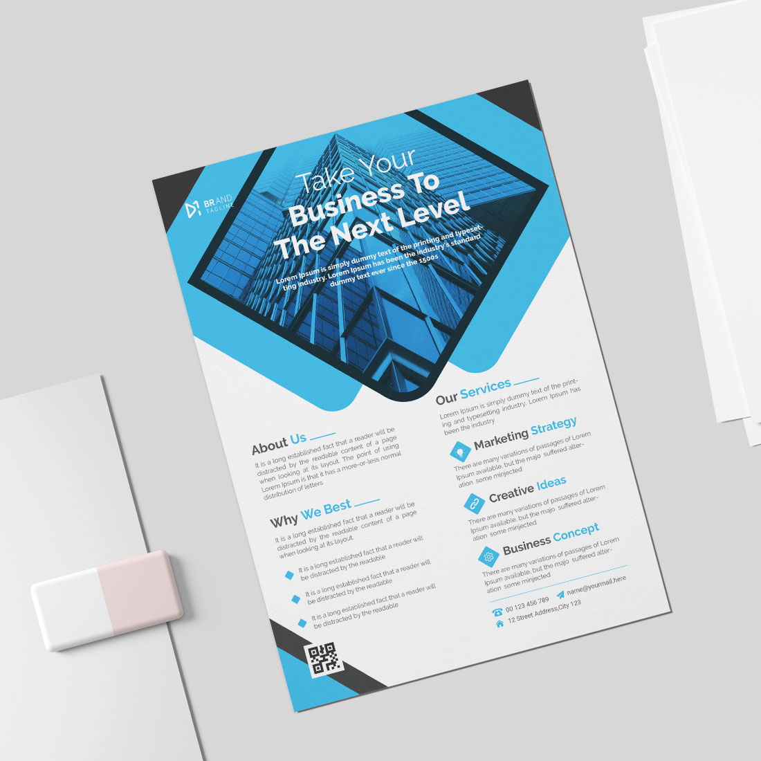 Creative and professional corporate business flyer template preview image.