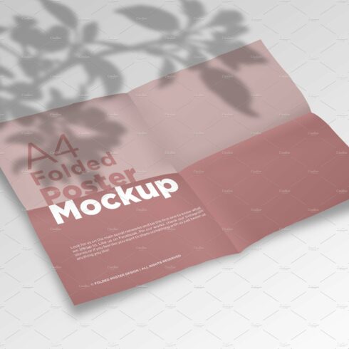 A4 Folded Paper Mockup cover image.