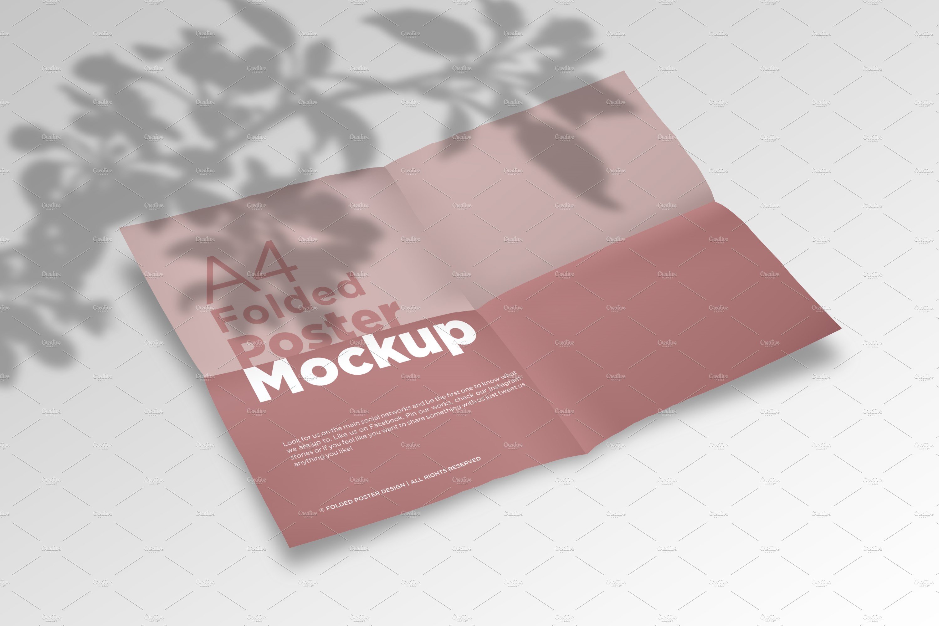 A4 Folded Paper Mockup cover image.