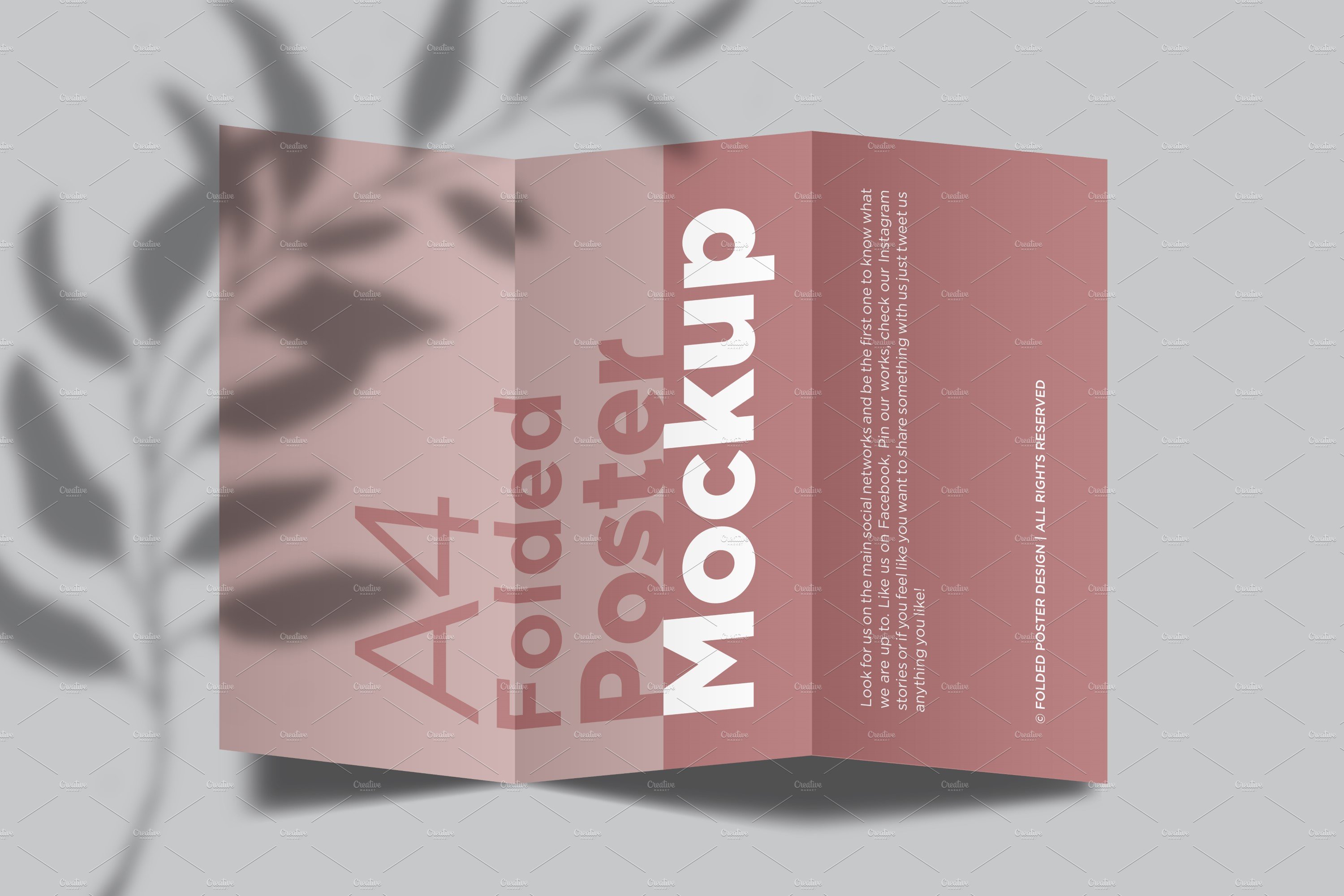 A4 Folded Paper Mockup cover image.