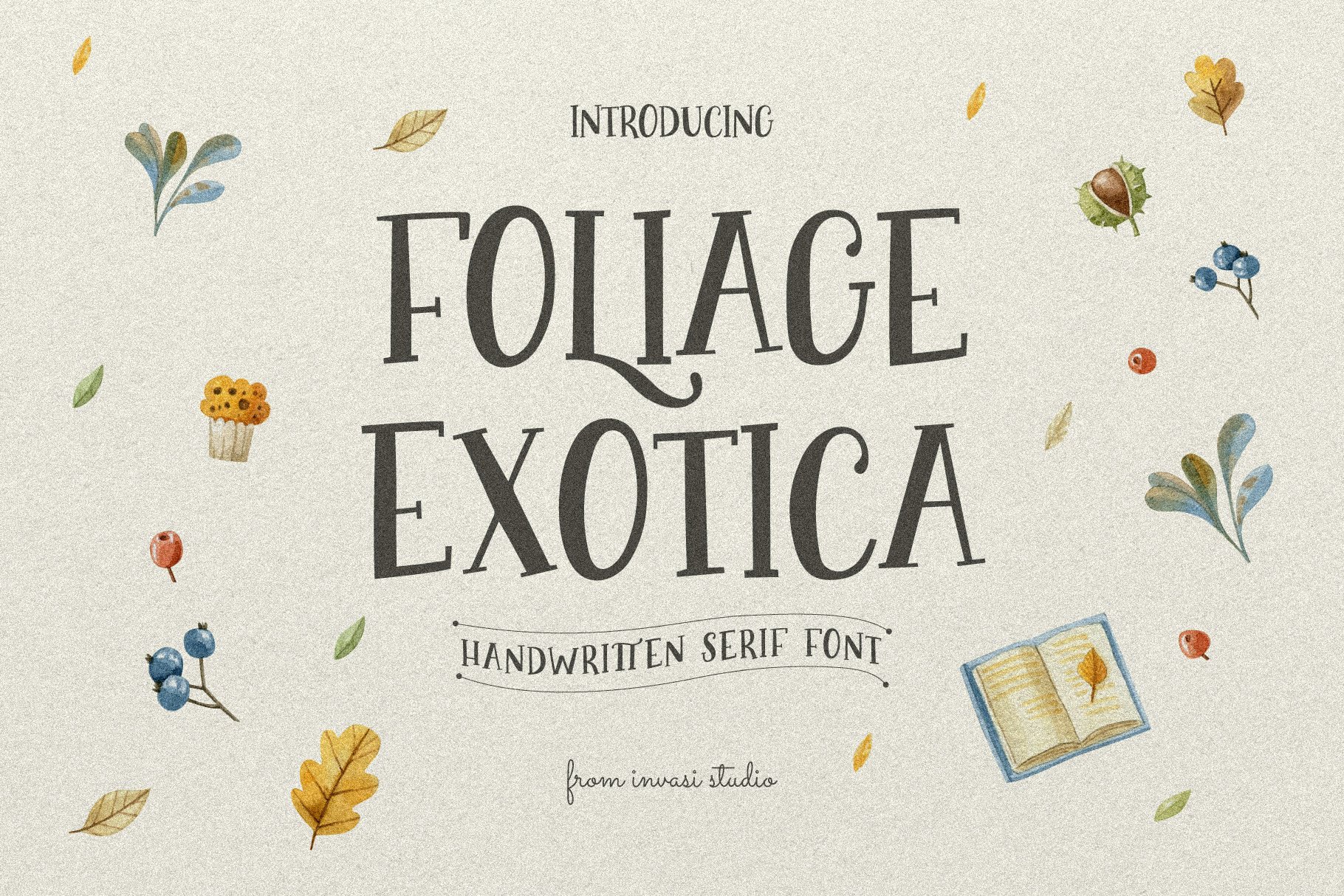 Foliage Exotica - Handwritten Serif cover image.