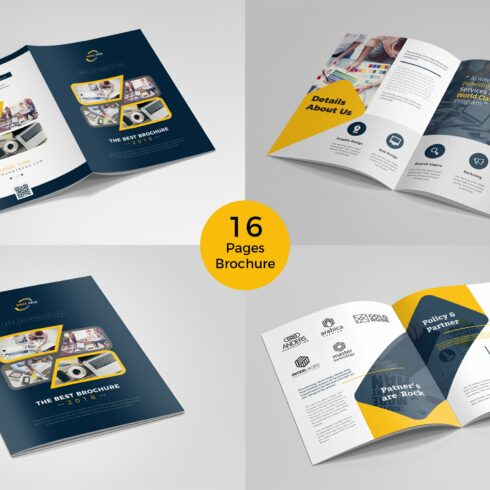 Brochure Template - 16 pages cover image.
