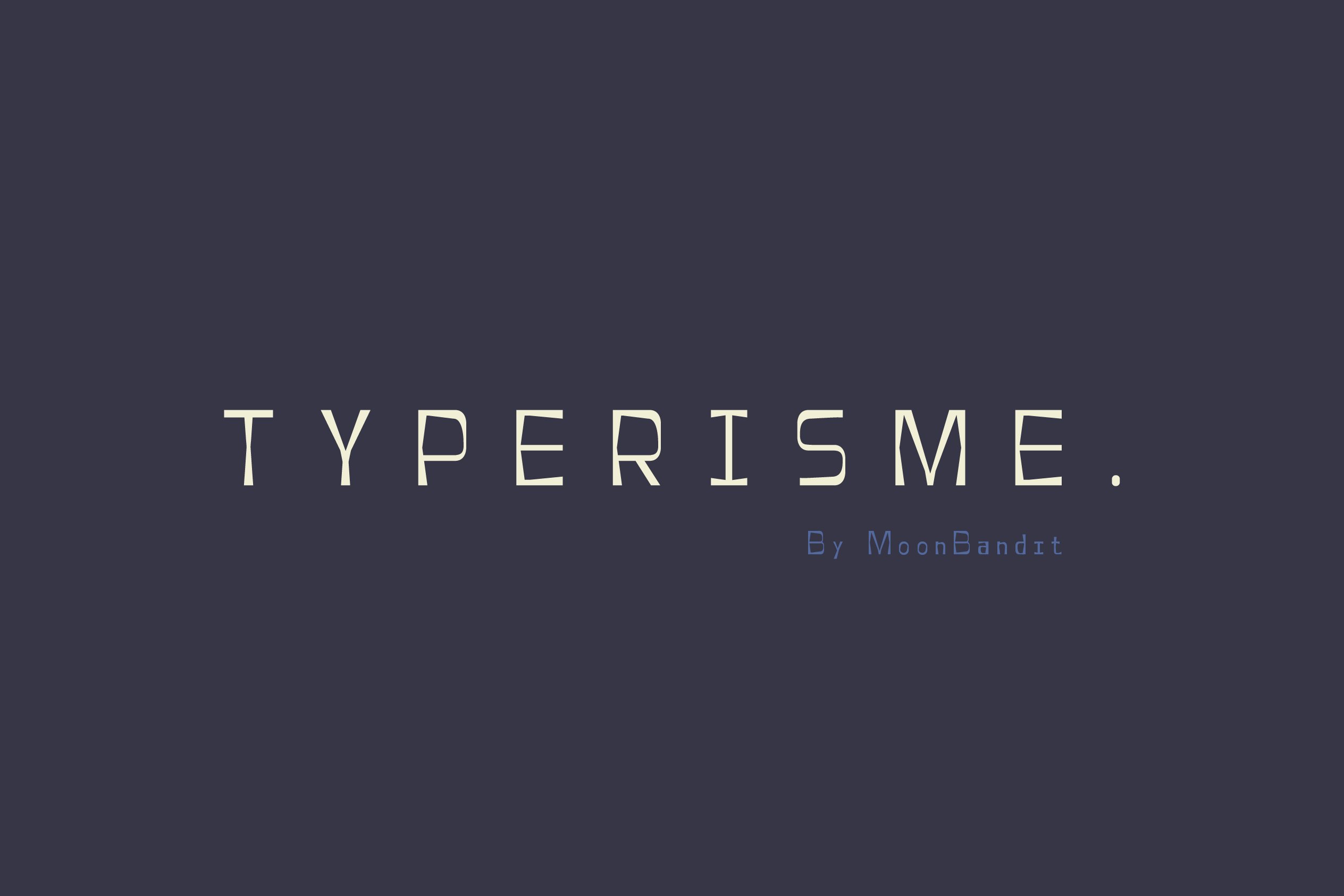 Typerisme - A modern typewriter font cover image.