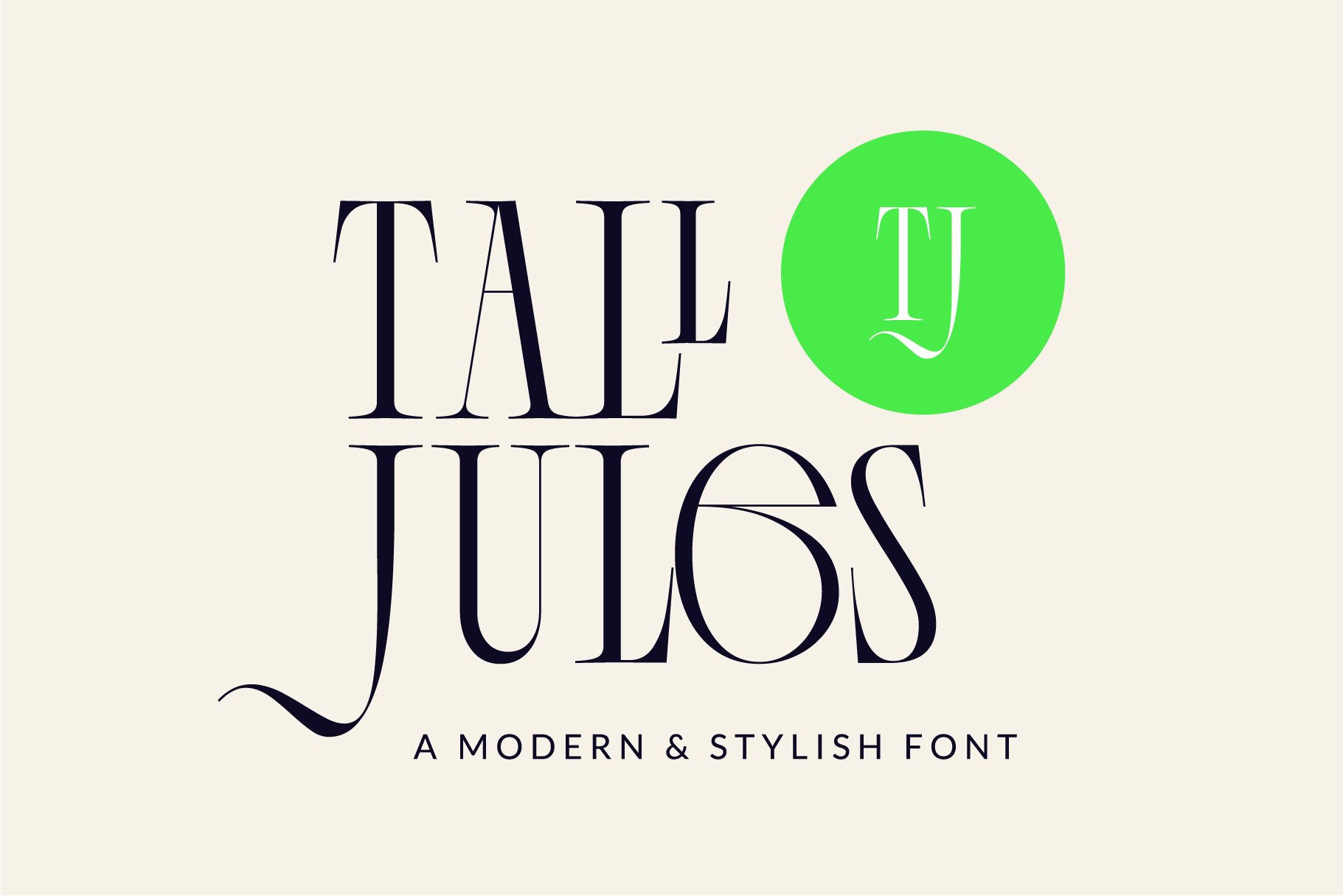 Tall Jules Modern and Stylish Font cover image.