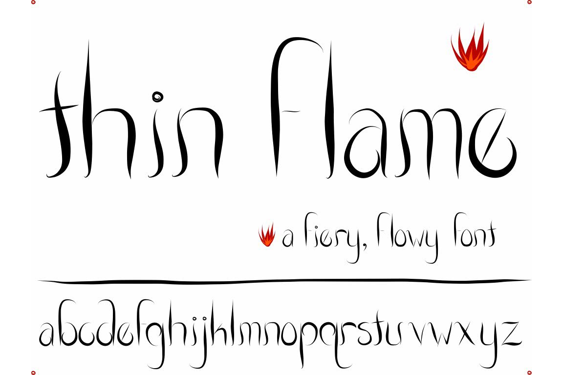 font thinflamebw 106