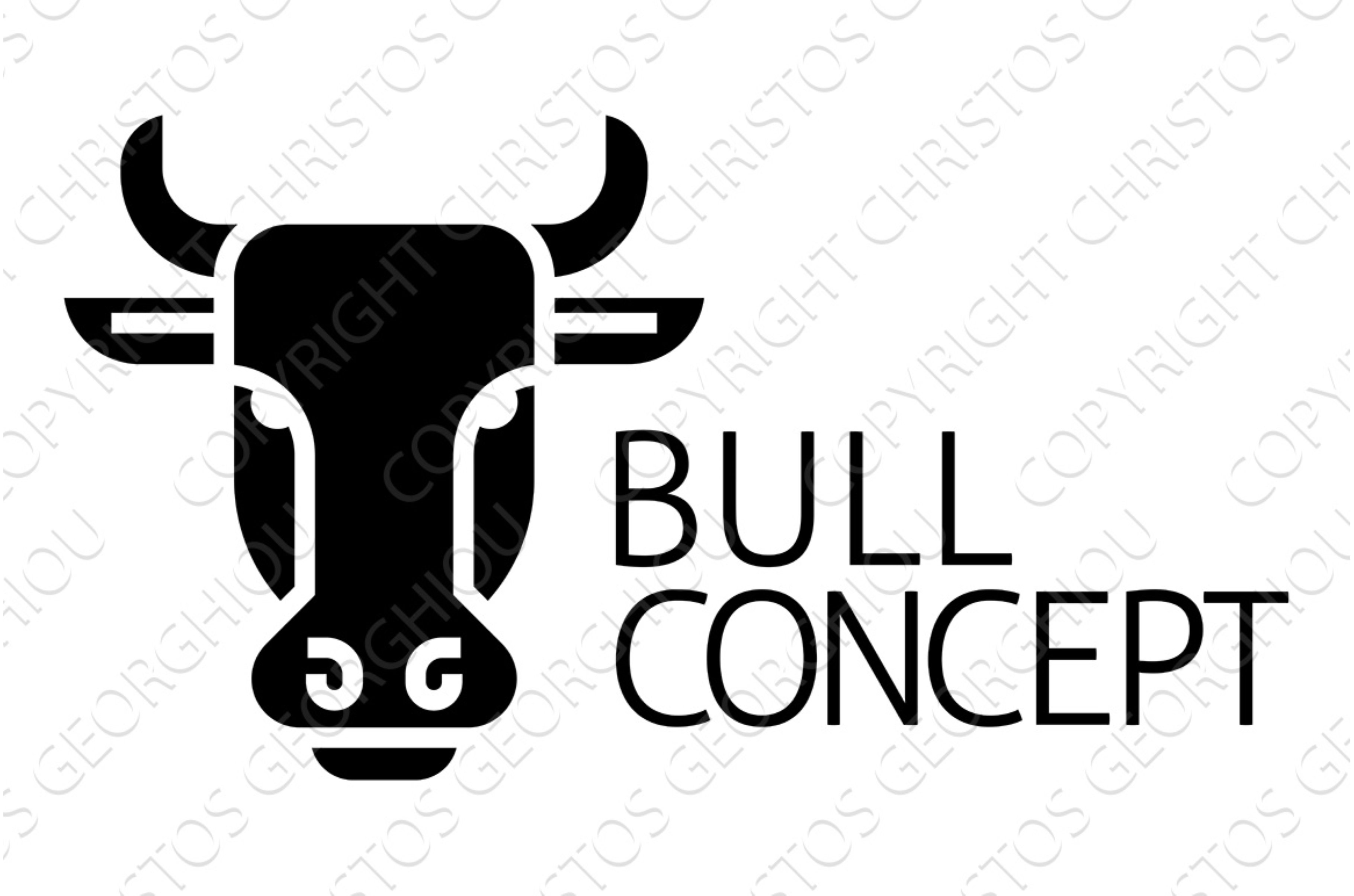 Bull Sign Label Icon Concept cover image.