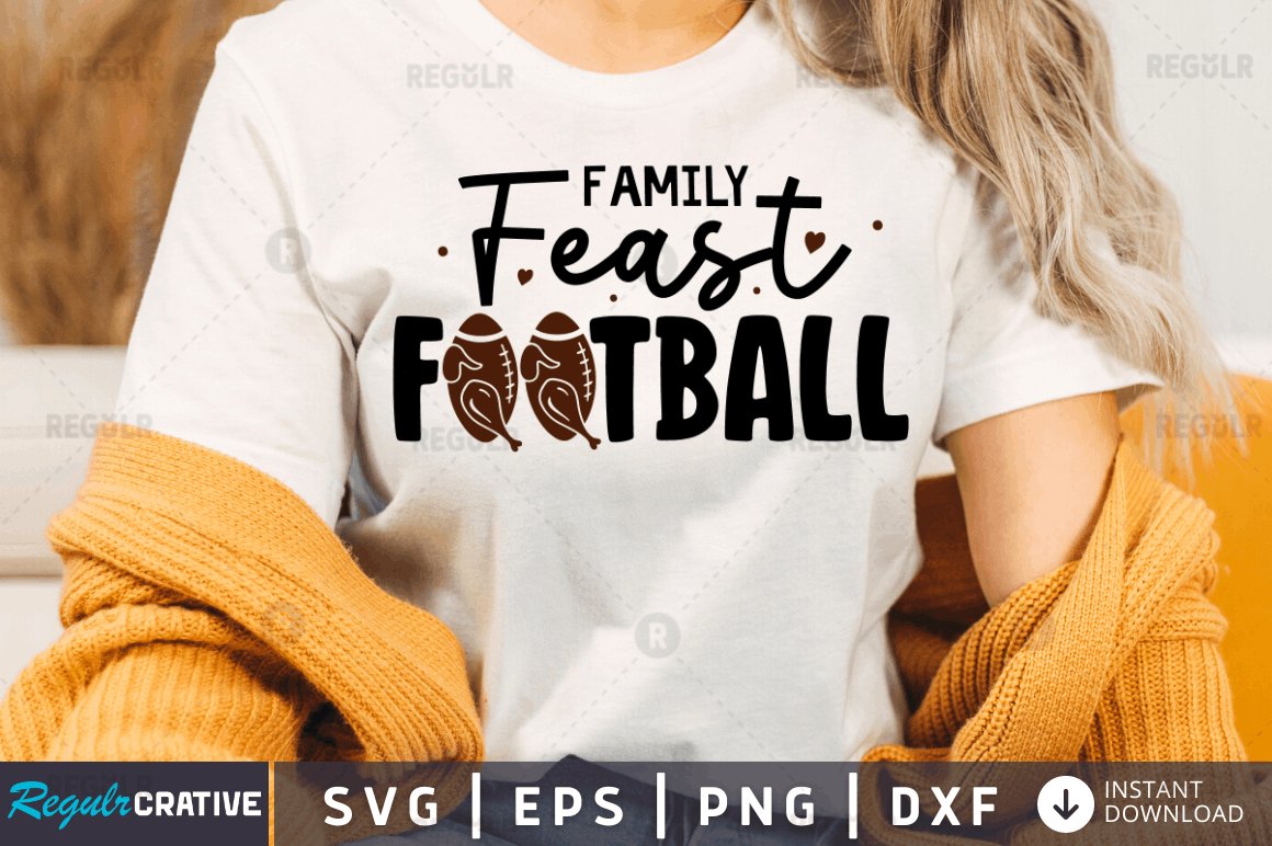 Family feast football SVG preview image.