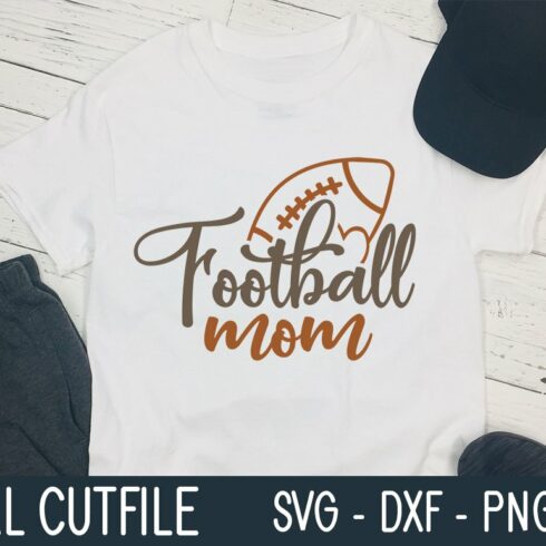 Football Mom SVG cover image.