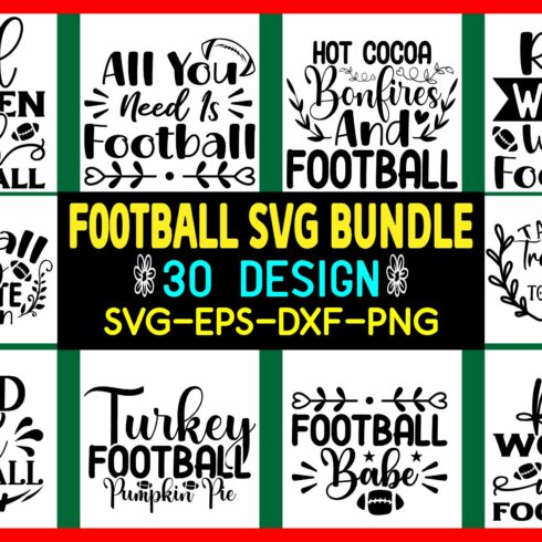 FOOTBALL SVG  Design  BUNDLE cover image.