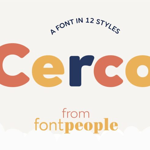 Cerco font family by FontPeople cover image.
