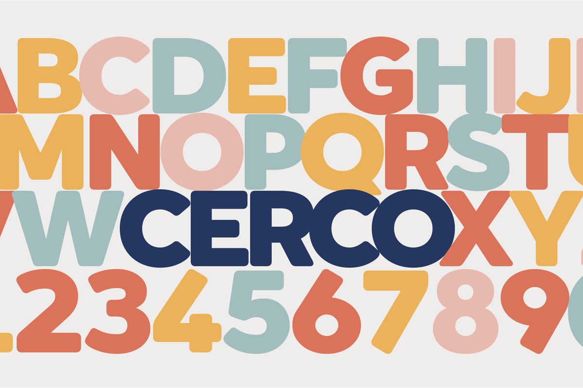 Cerco font family by FontPeople preview image.