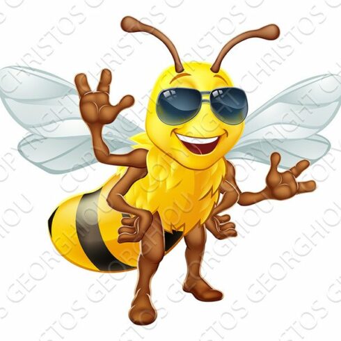 Cool Honey Bumble Bee in Sunglasses cover image.