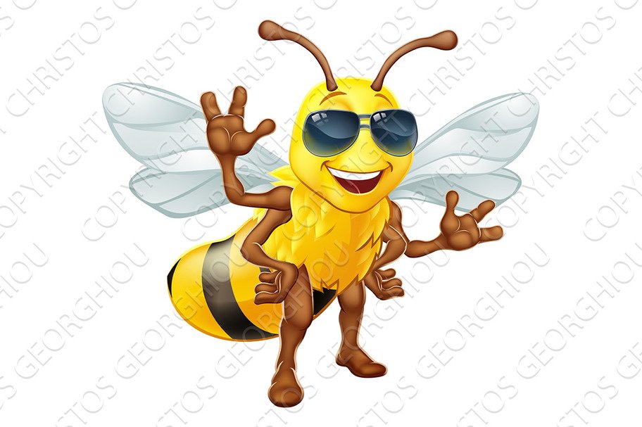 Cool Honey Bumble Bee in Sunglasses cover image.