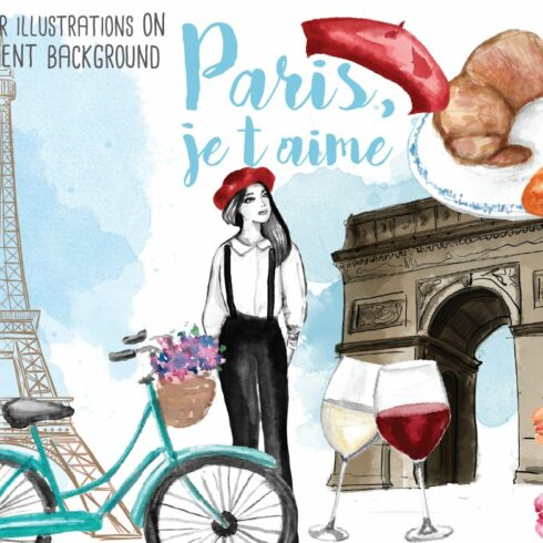 Paris/ France illustrations cover image.