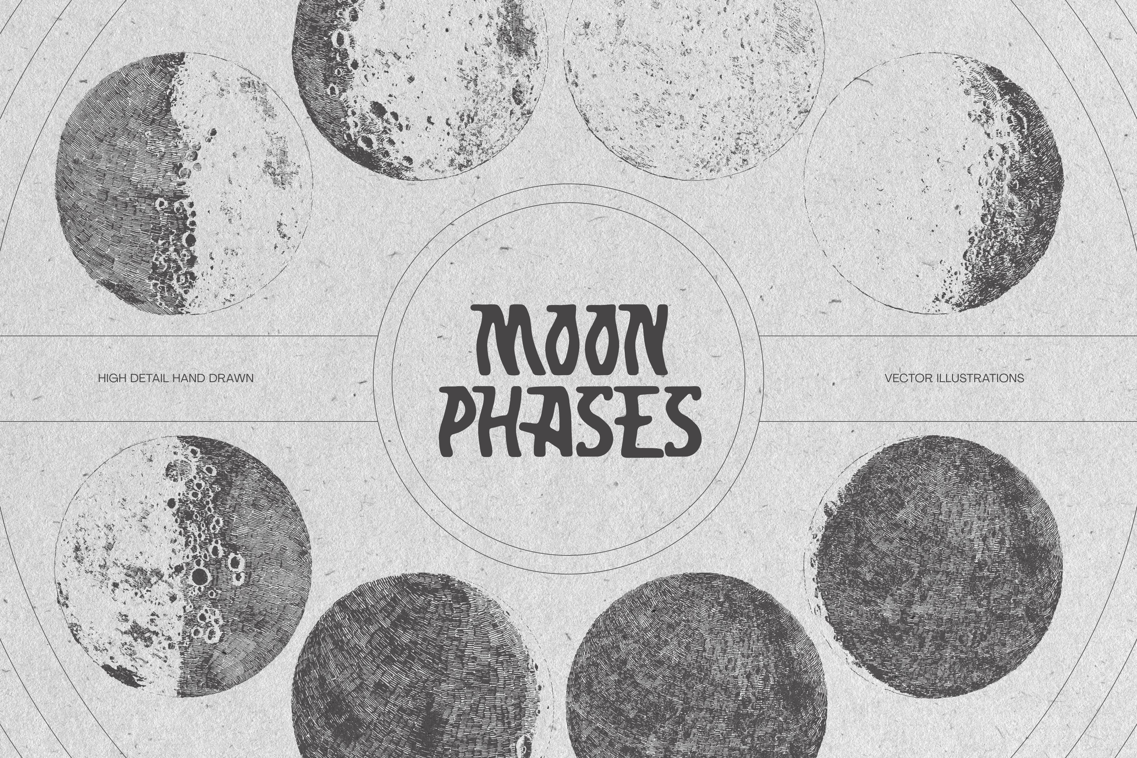 Illustrations of the moon phases cover image.