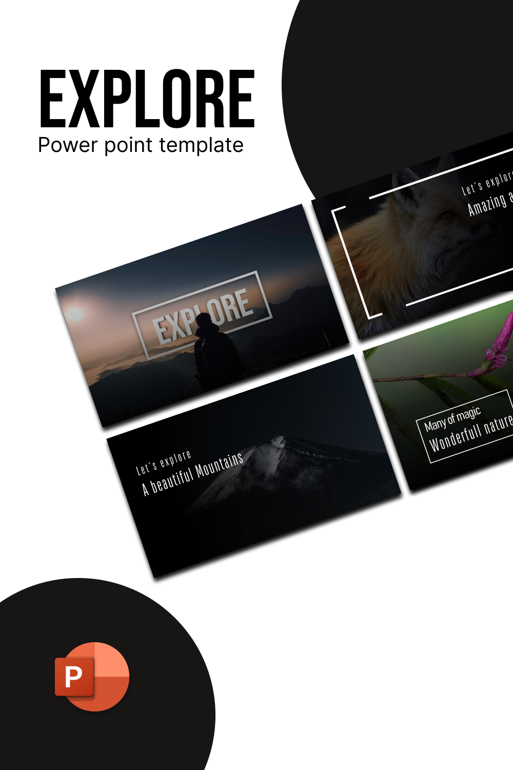 Nature Powerpoint Template pinterest preview image.