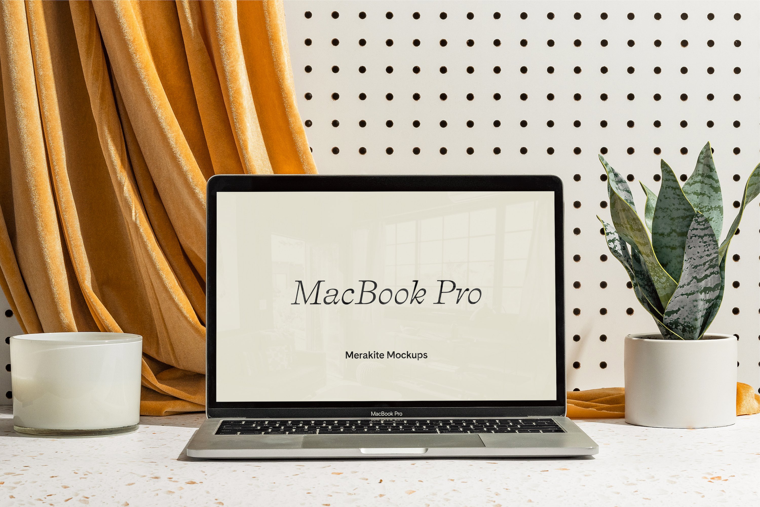 MacBook Pro Photoshop PSD Mockup cover image.