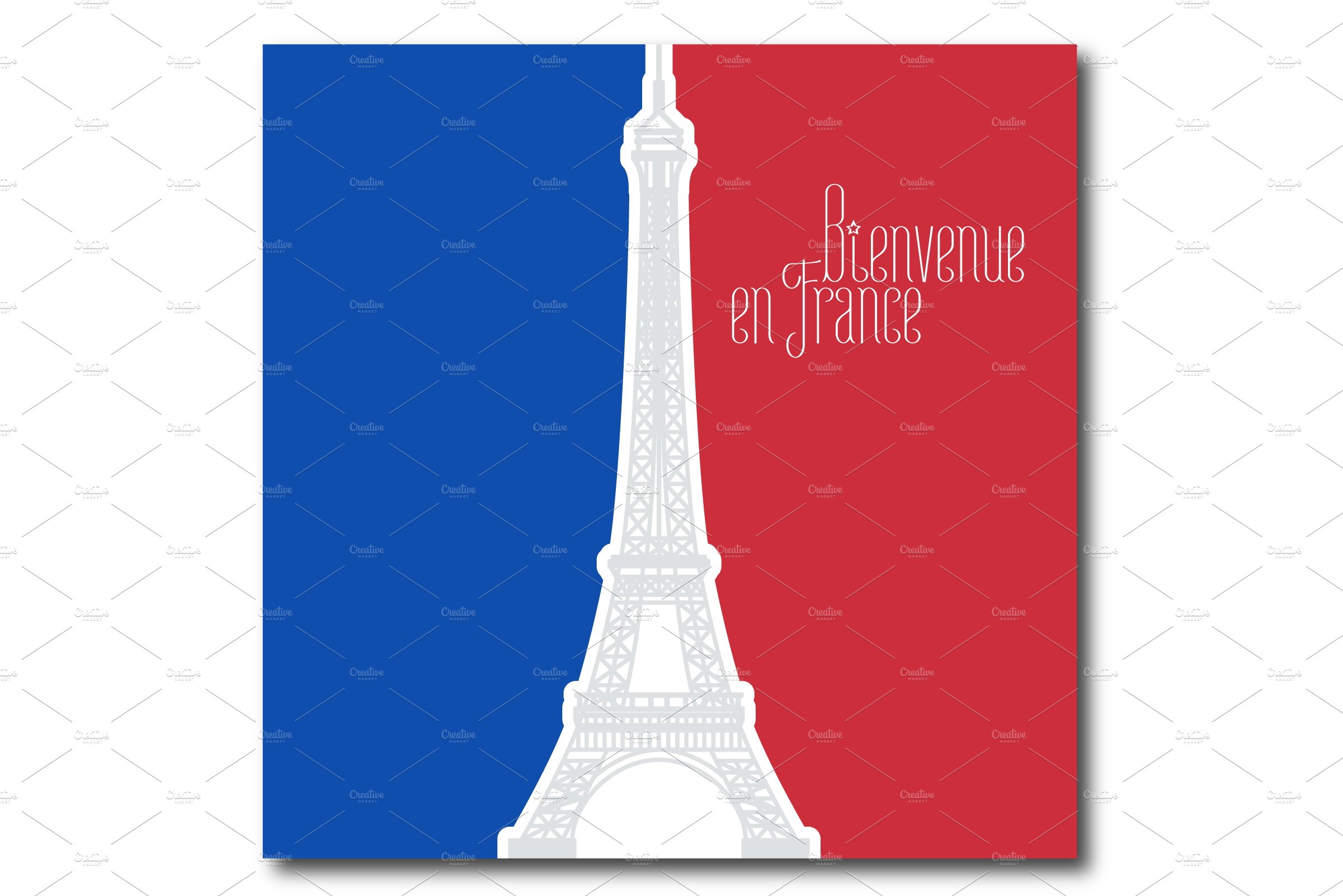 France vector illustration cover image.