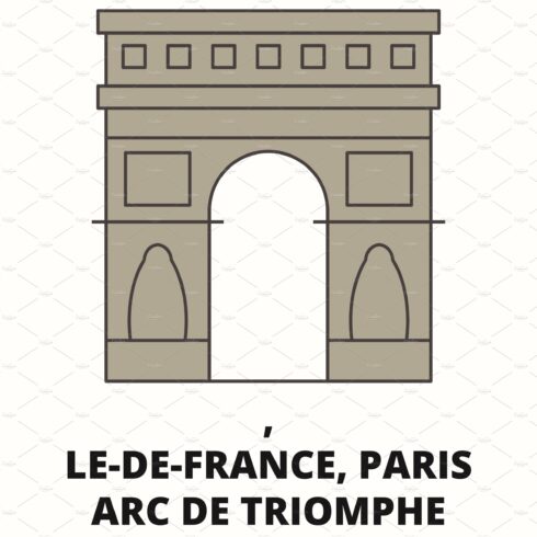 France, Paris, Arc De Triomphe line cover image.