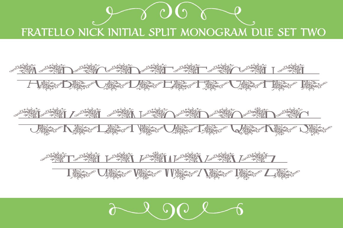 fratello nick split monogram due two 123