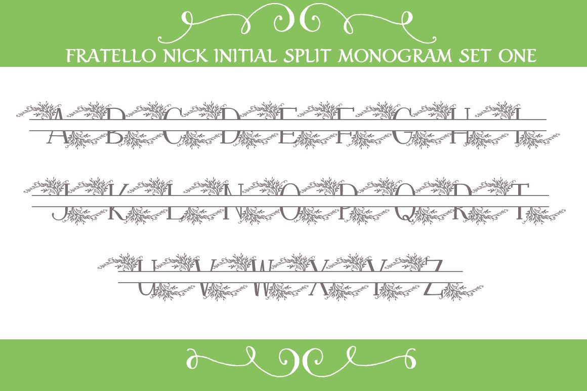 fratello nick split monogram set one 397