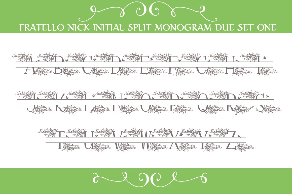 fratello nick split monogram tre one 789