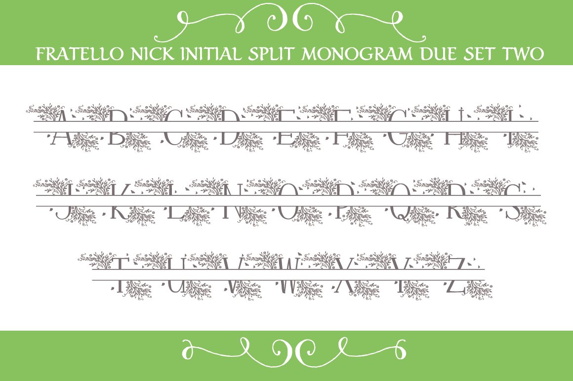 fratello nick split monograms tre two 20