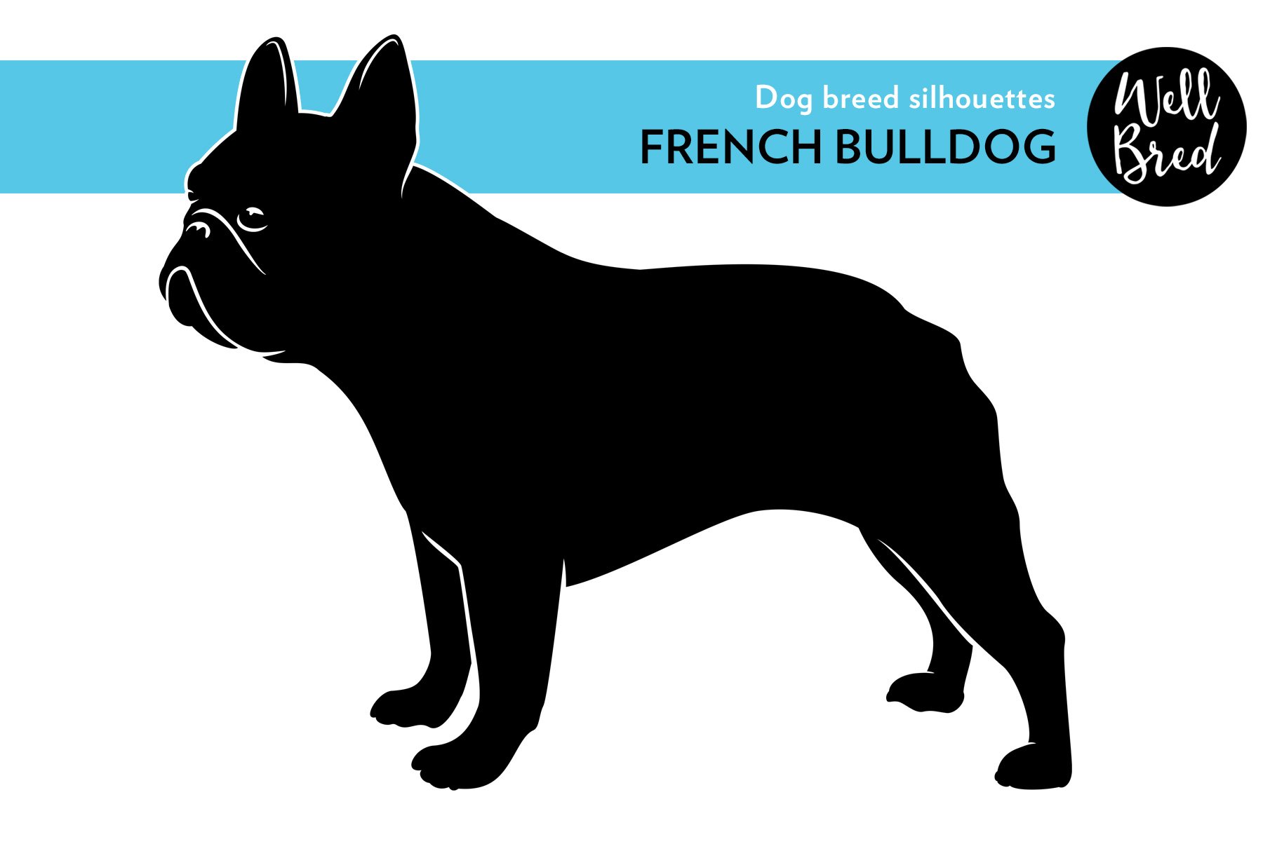 French Bulldog Vector Silhouette cover image.